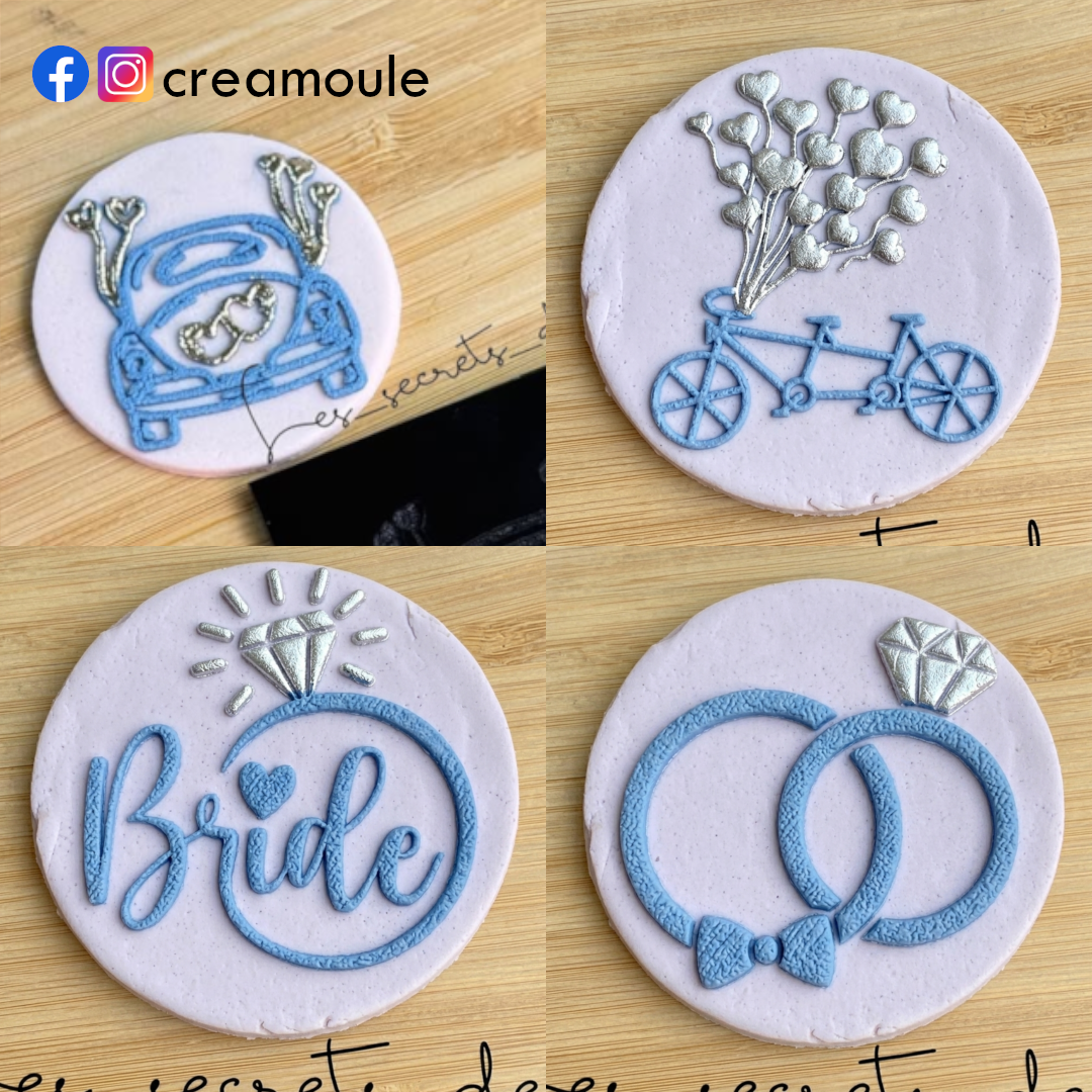 Pack 12 moules mariage
