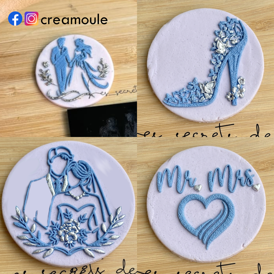 Pack 12 moules mariage