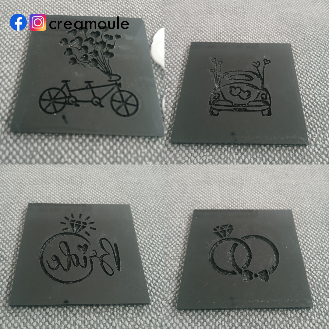 Pack 12 moules mariage