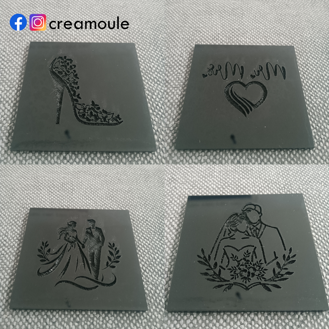 Pack 12 moules mariage